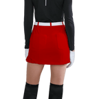 GoPlayer女彈性腰高爾夫褲裙(紅)