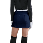 GoPlayer女彈性腰高爾夫褲裙(藏青)