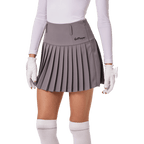 GoPlayer レディース ゴルフ 伸縮性ウエスト プリーツスカート (グレー)