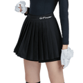 GoPlayer女高爾夫假兩件式百褶褲裙(黑)