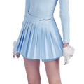 GoPlayer女高爾夫假兩件式百褶褲裙(淺藍)