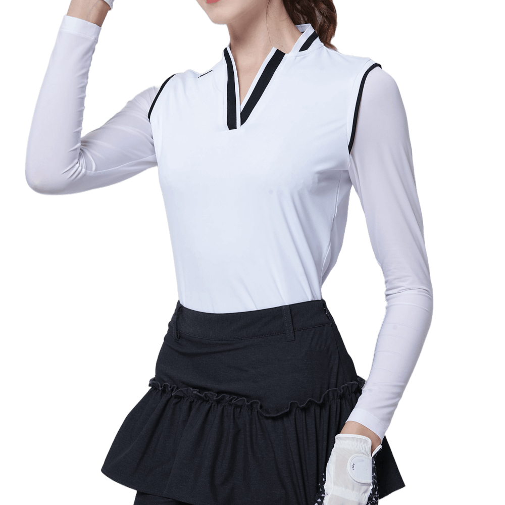 GoPlayer女連身防曬袖套衣(白)