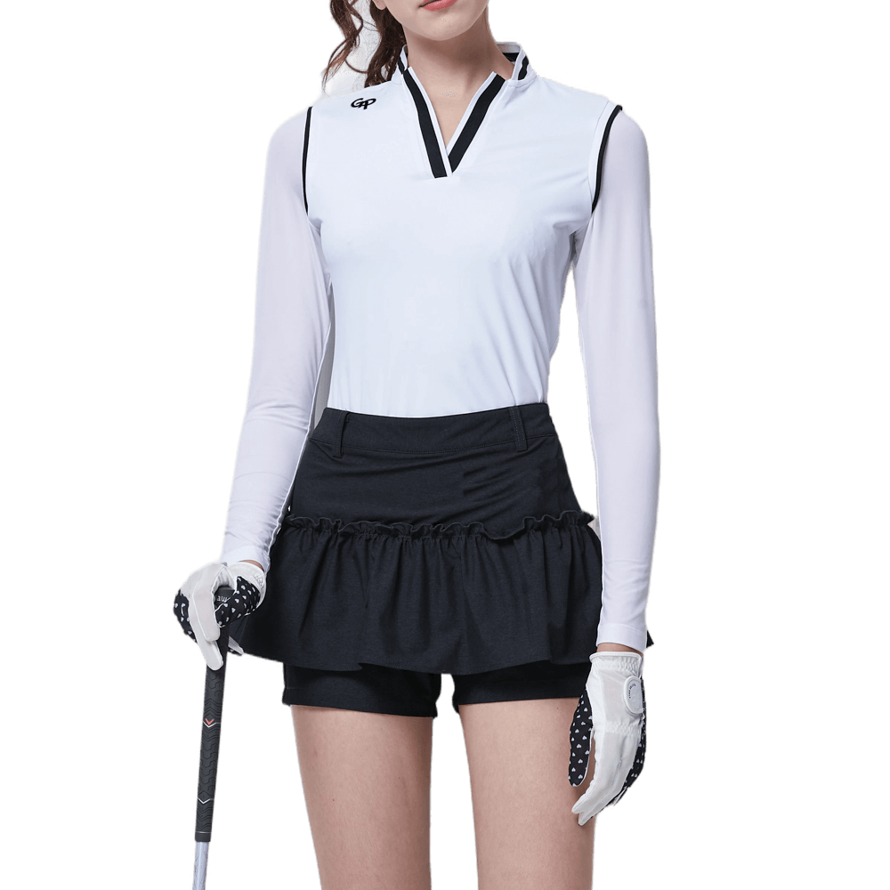 GoPlayer女連身防曬袖套衣(白)
