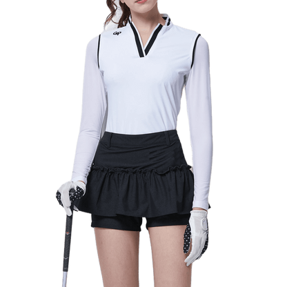 GoPlayer女連身防曬袖套衣(白)