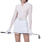 GoPlayer レディース ワンピース日焼け防止スリーブ スーツ (ピンク)