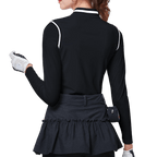 GoPlayer レディース ワンピース日焼け防止スリーブ スーツ (ブラック)