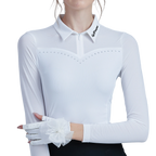 GoPlayer Women's Golf Long Sleeve Sun Protection Sleeve Sleeves (White)
