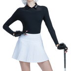 GoPlayer Women's Golf Long Sleeve Sun Protection Sleeve Suit (Black)