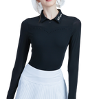 GoPlayer Women's Golf Long Sleeve Sun Protection Sleeve Suit (Black)