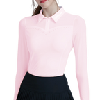 GoPlayer Women's Golf Long Sleeve Sun Protection Sleeve Suit (Pink)