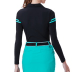 GoPlayer Women's Golf Big Lapel Ice Silk Sleeve Suit (Black)