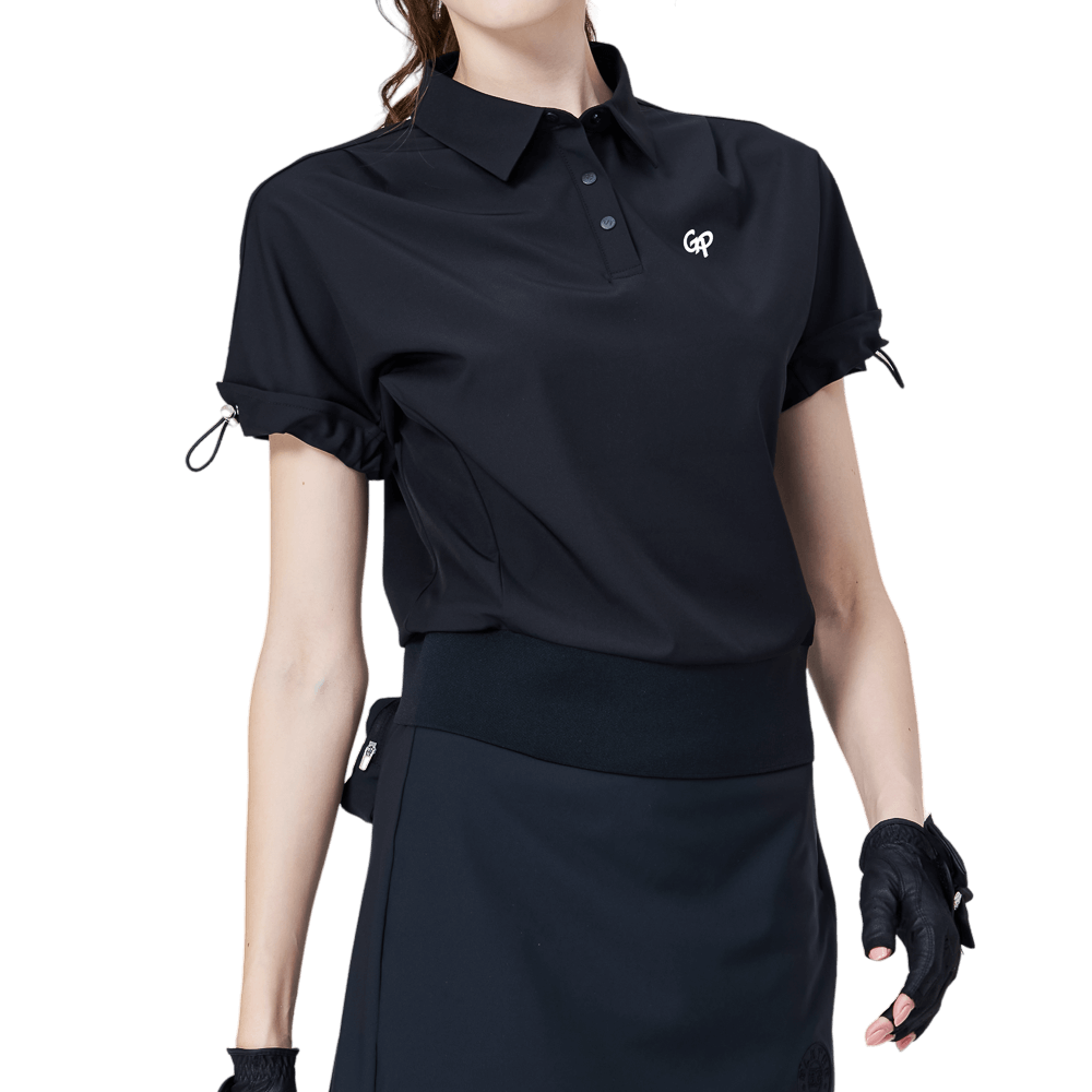 GoPlayer レディース ルーズフィット 半袖トップス (ブラック)