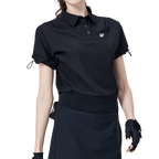 GoPlayer レディース ルーズフィット 半袖トップス (ブラック)