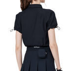 GoPlayer レディース ルーズフィット 半袖トップス (ブラック)