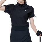 GoPlayer レディース ルーズフィット 半袖トップス (ブラック)