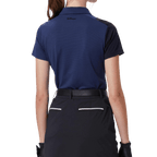 GoPlayer女立領高爾夫短袖(藏青)