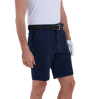 GoPlayer Men's Perforated Breathable Golf Shorts (Navy Blue)