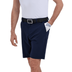 GoPlayer Men's Perforated Breathable Golf Shorts (Navy Blue)