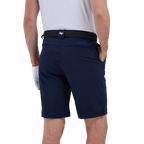 GoPlayer Men's Perforated Breathable Golf Shorts (Navy Blue)