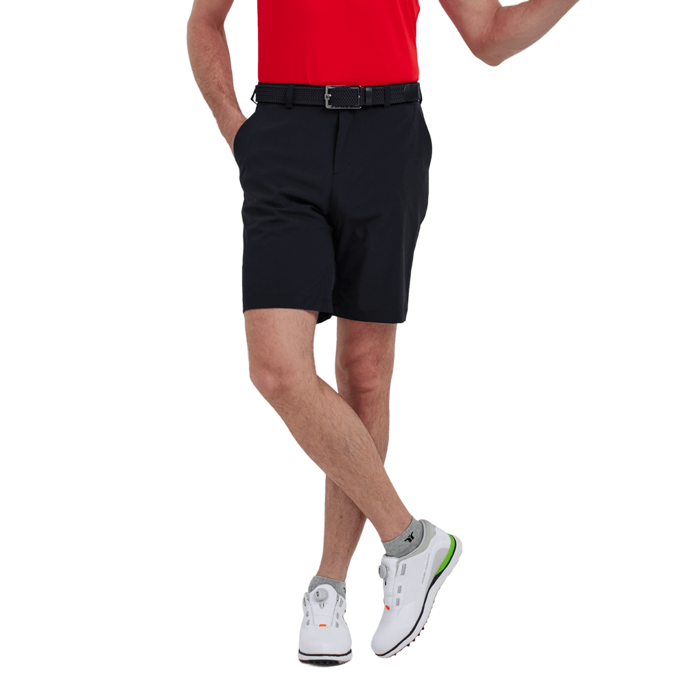 GoPlayer Men's Perforated Breathable Golf Shorts (Black)