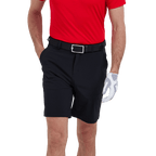 GoPlayer Men's Perforated Breathable Golf Shorts (Black)