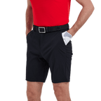 GoPlayer Men's Perforated Breathable Golf Shorts (Black)