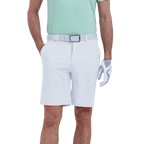 GoPlayer men's punched elastic golf shorts (white)