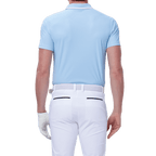 GoPlayer men's punched elastic golf shorts (white)