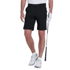 GoPlayer men's punched elastic golf shorts (light gray)