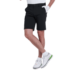 GoPlayer men's punched elastic golf shorts (light gray)