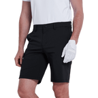 GoPlayer men's punched elastic golf shorts (light gray)