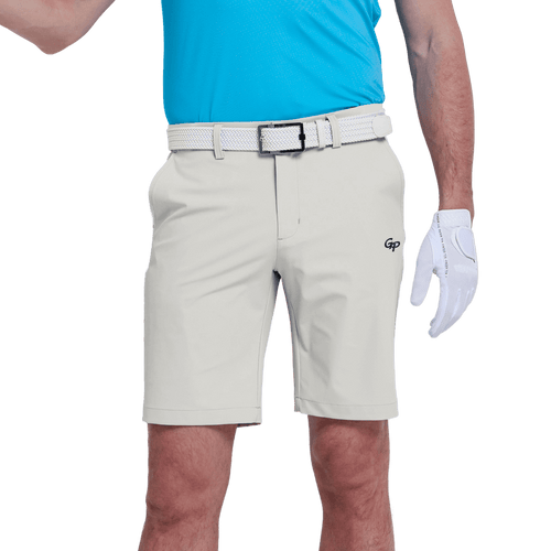 GoPlayer男沖孔彈性高爾夫短褲(淺灰)2025