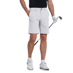 GoPlayer Men's Elastic Waist Golf Shorts (White)