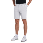 GoPlayer Men's Elastic Waist Golf Shorts (White)