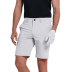 GoPlayer Men's Elastic Waist Golf Shorts (White)