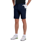 GoPlayer Men's Elastic Waist Golf Shorts (Navy Blue)