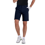 GoPlayer Men's Elastic Waist Golf Shorts (Navy Blue)