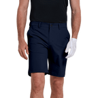 GoPlayer Men's Elastic Waist Golf Shorts (Navy Blue)