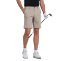 GoPlayer男彈性腰高爾夫短褲(卡其)