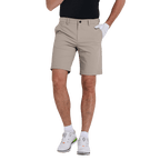 GoPlayer男彈性腰高爾夫短褲(卡其)