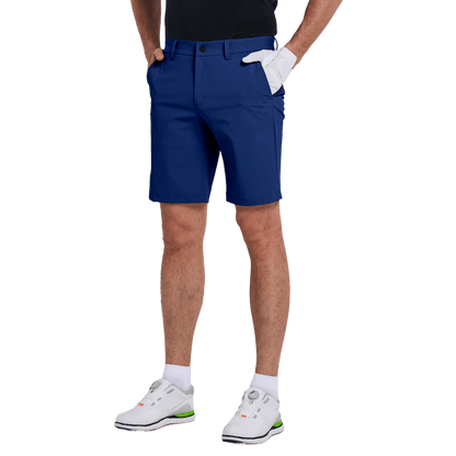 GoPlayer Men's Elastic Waist Golf Shorts (Gray Blue)