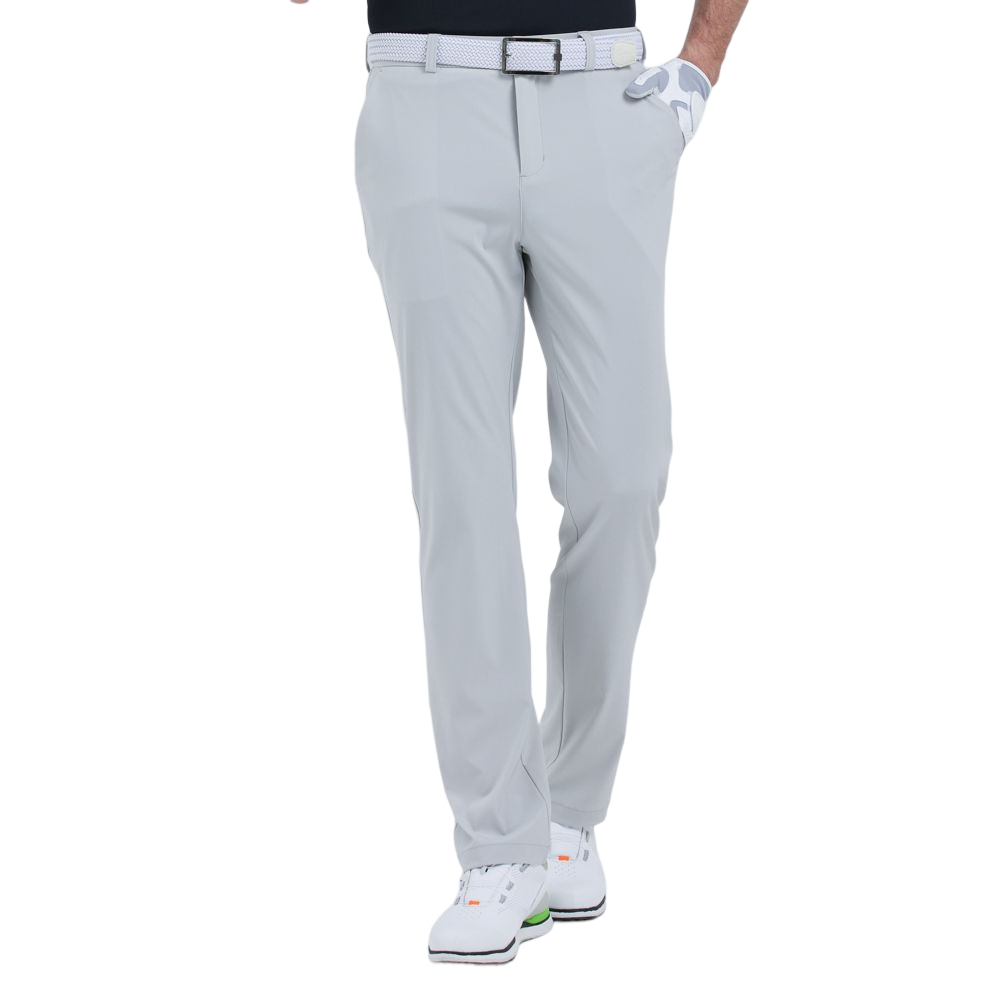 GoPlayer Men's Perforated Breathable Golf Pants (Light Gray)