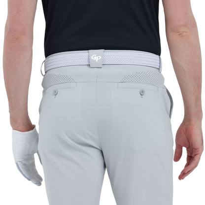 GoPlayer メンズ パンチングで通気性のあるゴルフ パンツ (ライト グレー)