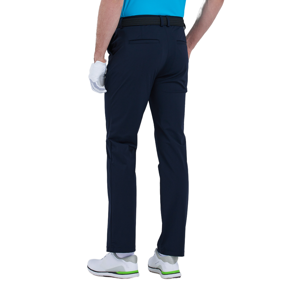 GoPlayer Men's Golf Perforated Breathable Golf Pants (Dark Blue)
