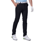 GoPlayer男冲孔防潑水高爾夫長褲(黑) 2024