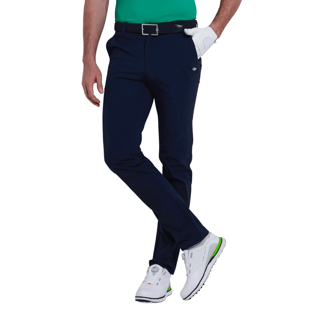 GoPlayer男吸濕排汗高爾夫長褲(藏青)2025