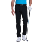 GoPlayer男彈性腰冲孔高爾夫長褲(黑)