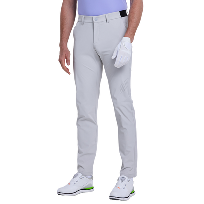 GoPlayer男彈性腰冲孔高爾夫長褲(冷灰)