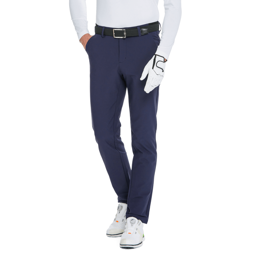 GoPlayer男秋冬彈力腰高爾夫長褲(藏青)