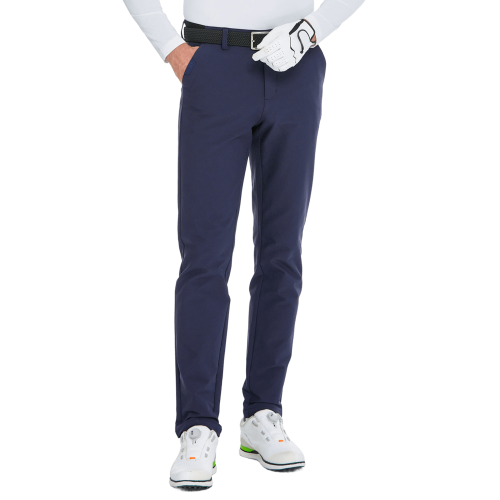 GoPlayer男秋冬彈力腰高爾夫長褲(藏青)